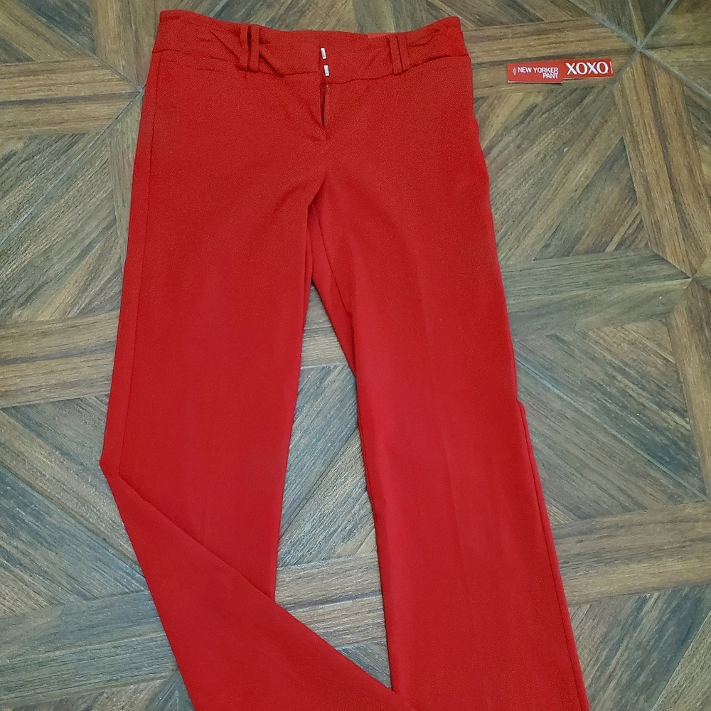 Red xoxo pants